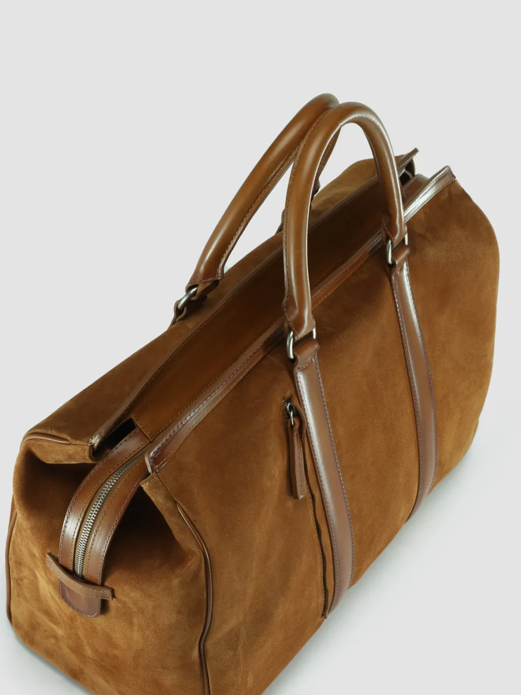 Officine Creative QUENTIN 009 - Brown Suede And Leather Bag