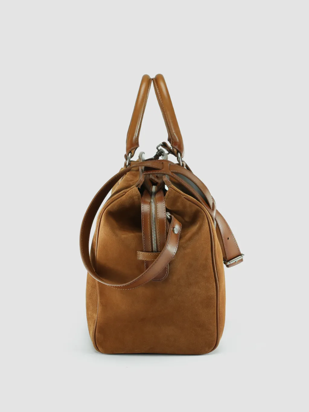 Officine Creative QUENTIN 009 - Brown Suede And Leather Bag