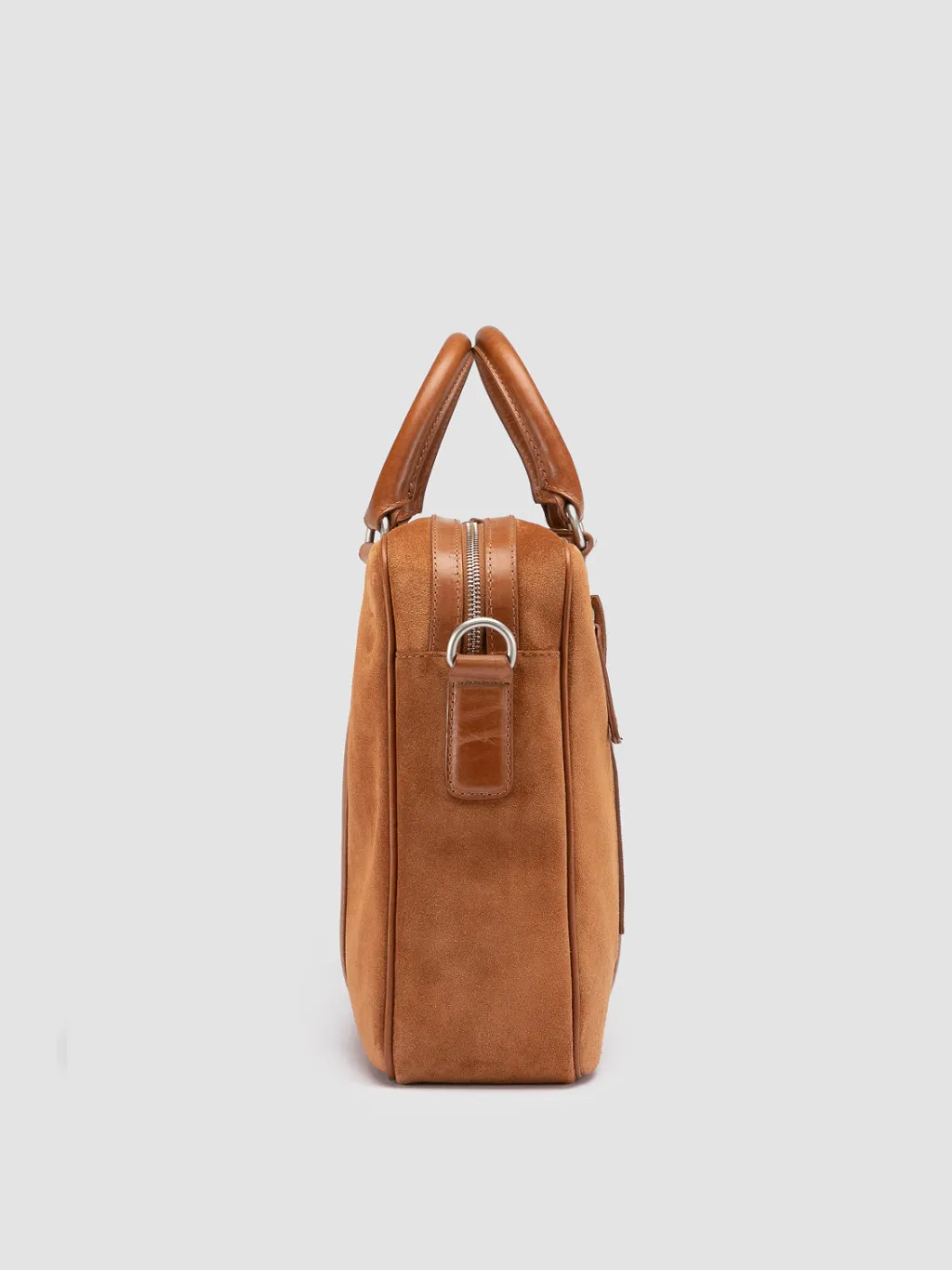 Officine Creative QUENTIN 010 - Brown Suede And Leather Bag