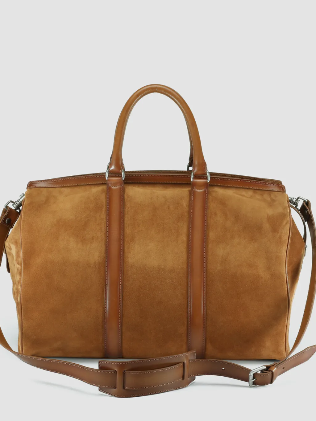 Officine Creative QUENTIN 009 - Brown Suede And Leather Bag