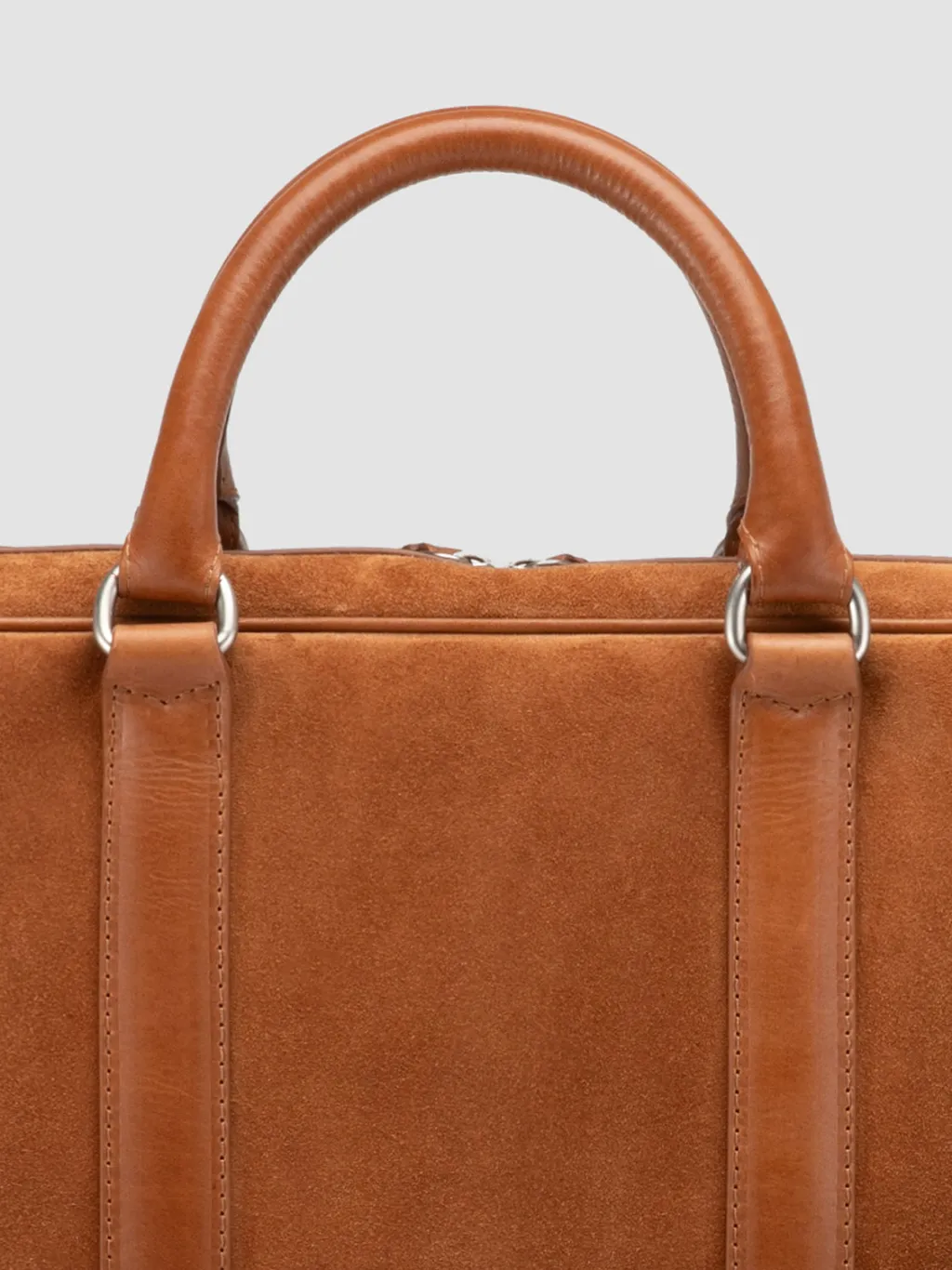 Officine Creative QUENTIN 010 - Brown Suede And Leather Bag