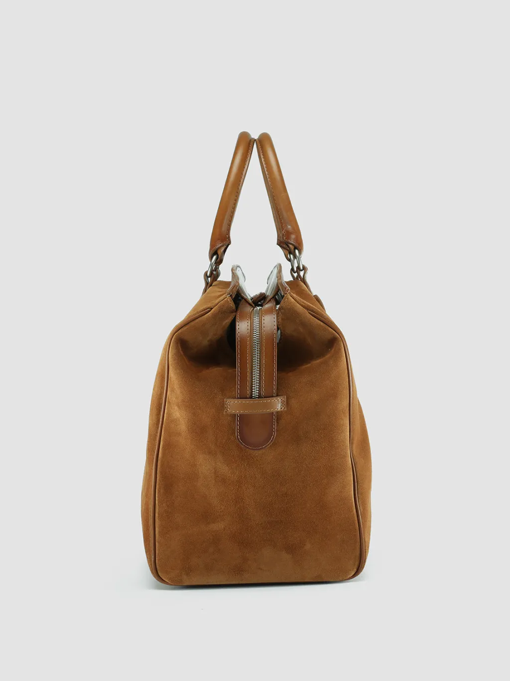 Officine Creative QUENTIN 009 - Brown Suede And Leather Bag