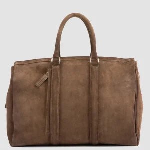 Officine Creative QUENTIN 009 - Brown Suede Bag