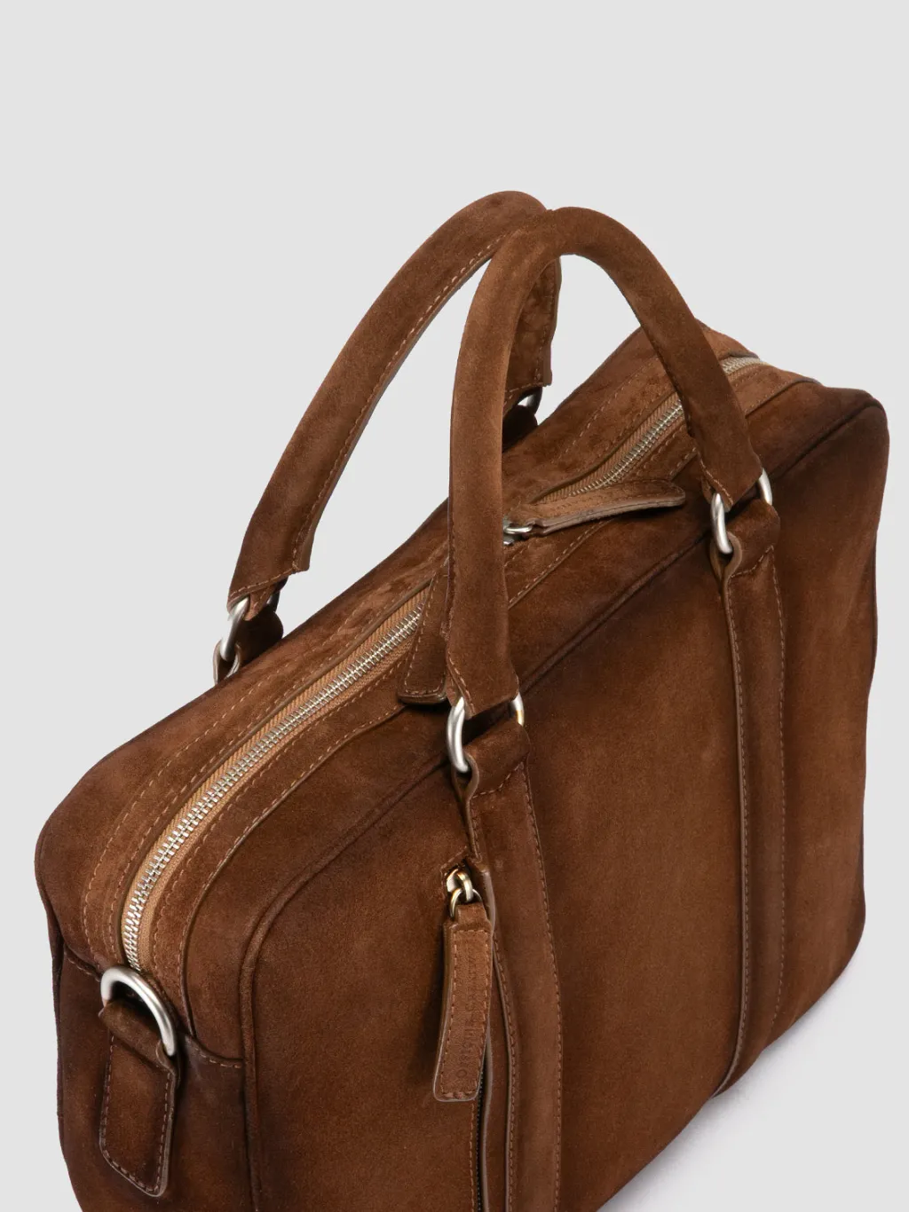Officine Creative QUENTIN 010 - Brown Suede Bag