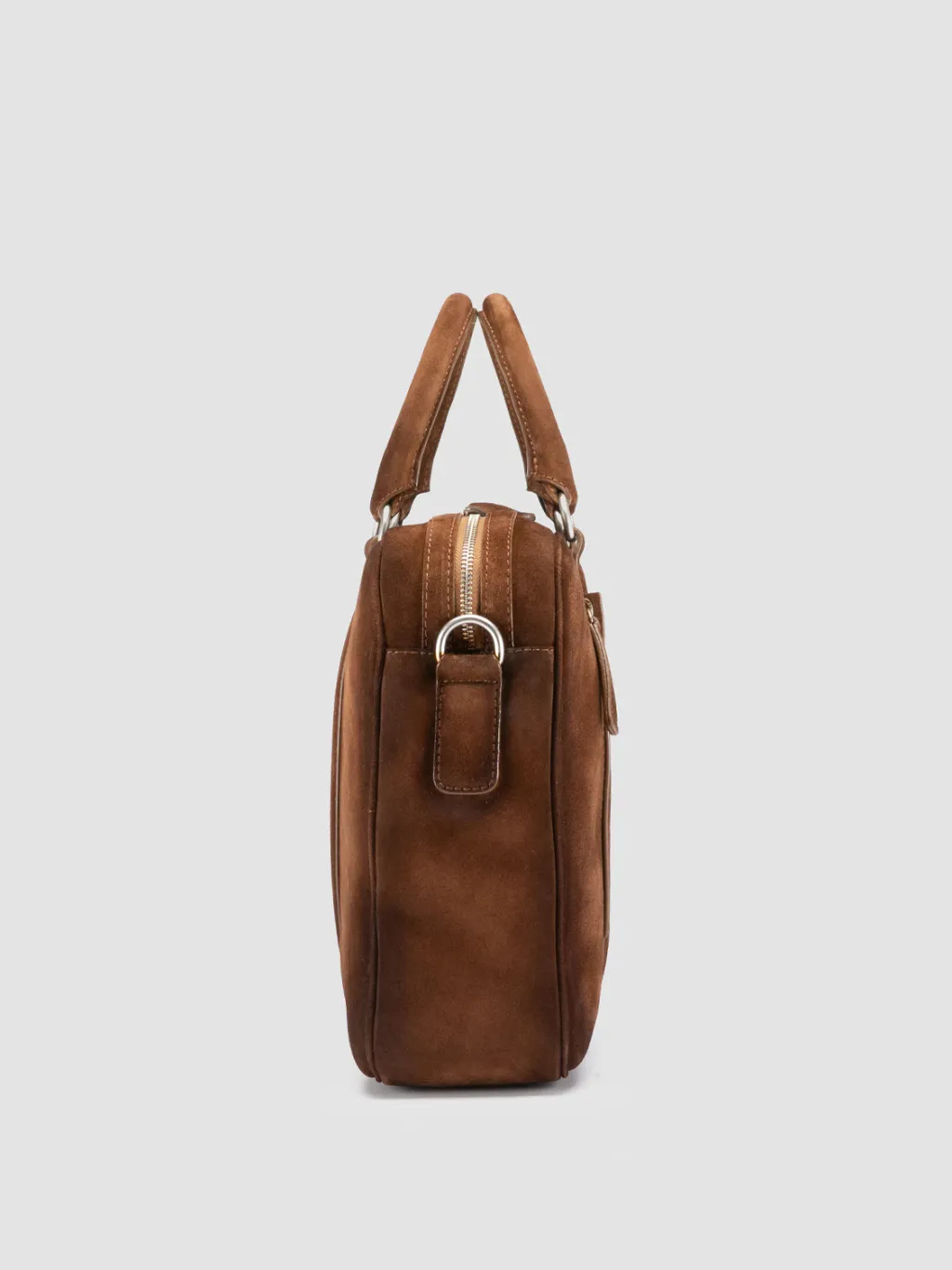 Officine Creative QUENTIN 010 - Brown Suede Bag