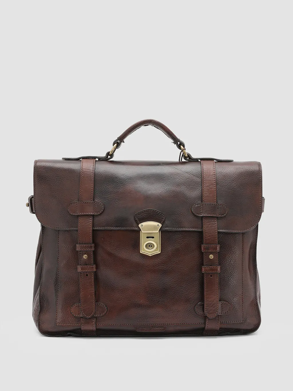 Officine Creative RARE 26 - Brown Leather BriefCase