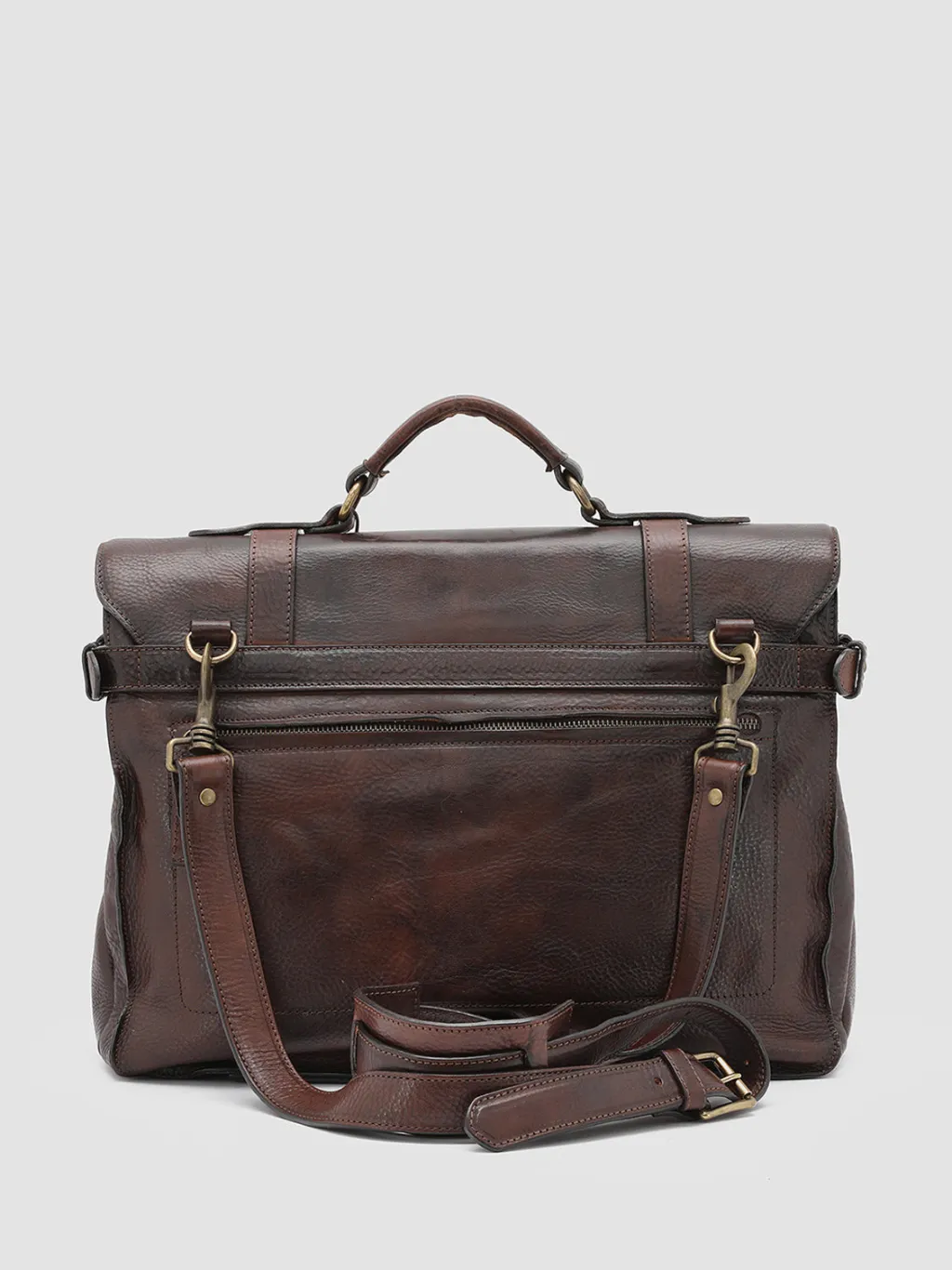Officine Creative RARE 26 - Brown Leather BriefCase