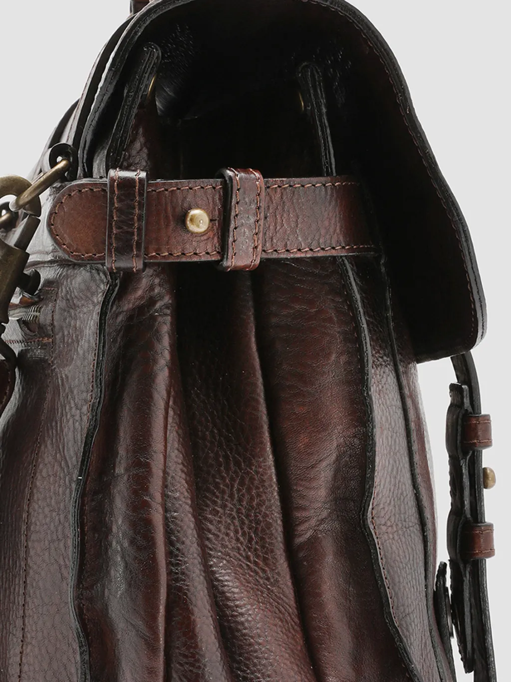 Officine Creative RARE 26 - Brown Leather BriefCase