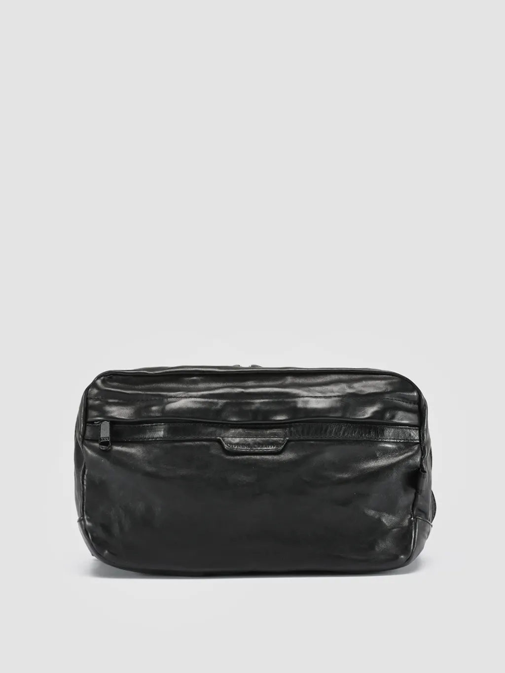 Officine Creative RECRUIT 009 - Black Leather Waist Pack