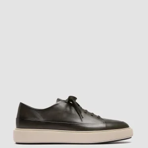 Officine Creative RELEASE 001 - Green Leather Low Top Sneakers