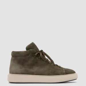Officine Creative REMASTER 002 - Green Suede High Top Sneakers