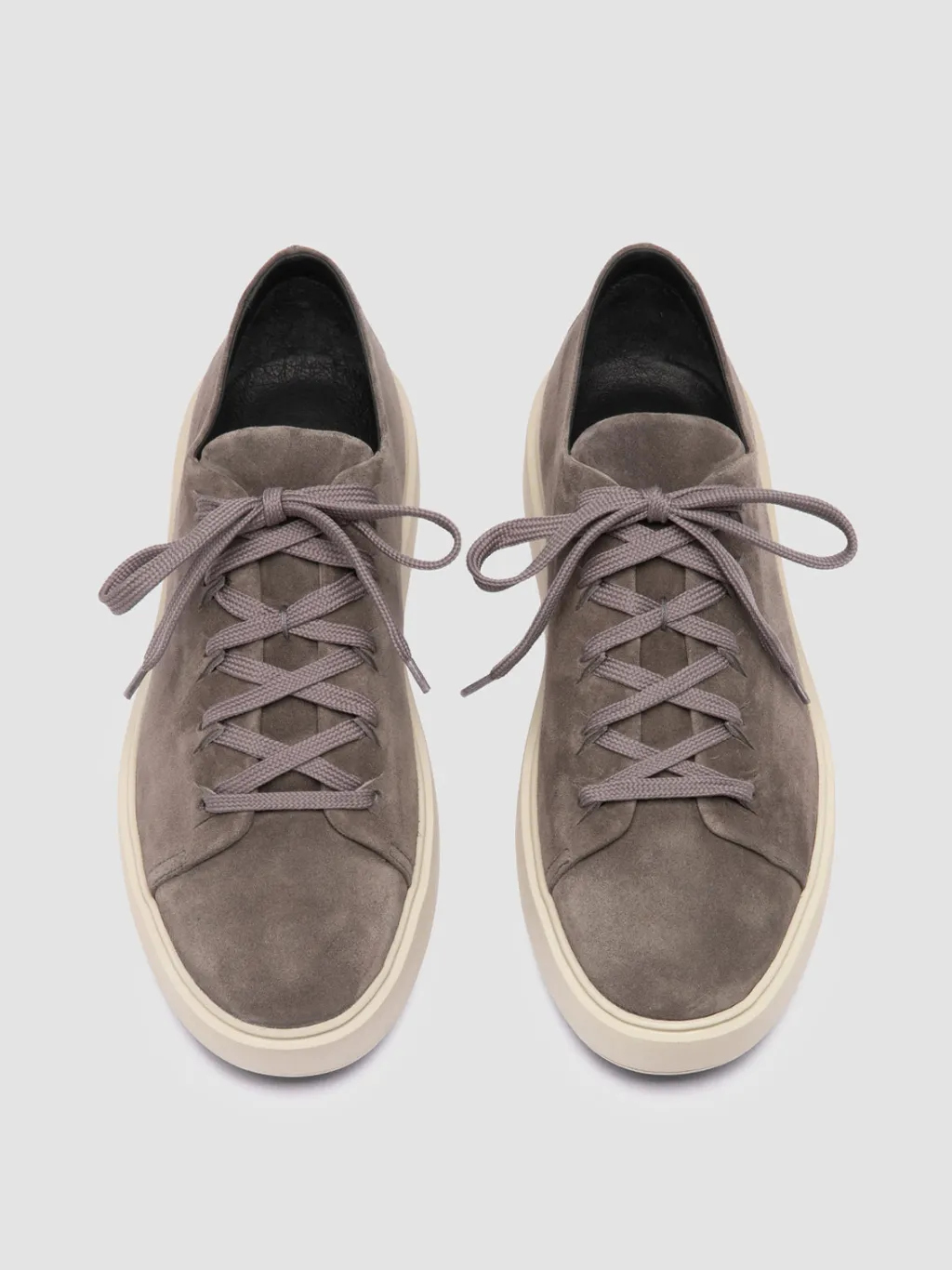 Officine Creative REMASTER 001 - Grey Suede Low Top Sneakers