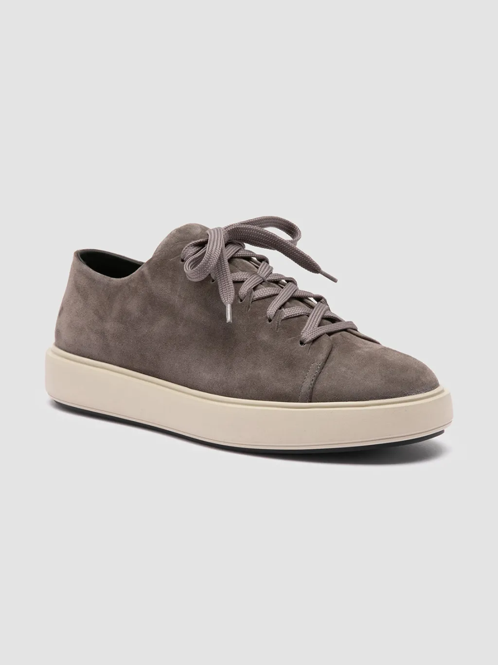 Officine Creative REMASTER 001 - Grey Suede Low Top Sneakers