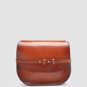 Women Officine Creative SADDLE 011 - Brown Leather Crossbody Bag
