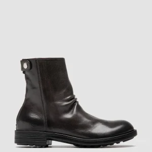 Women Officine Creative SERGEANT 104 - Grey Leather Zipped Boots