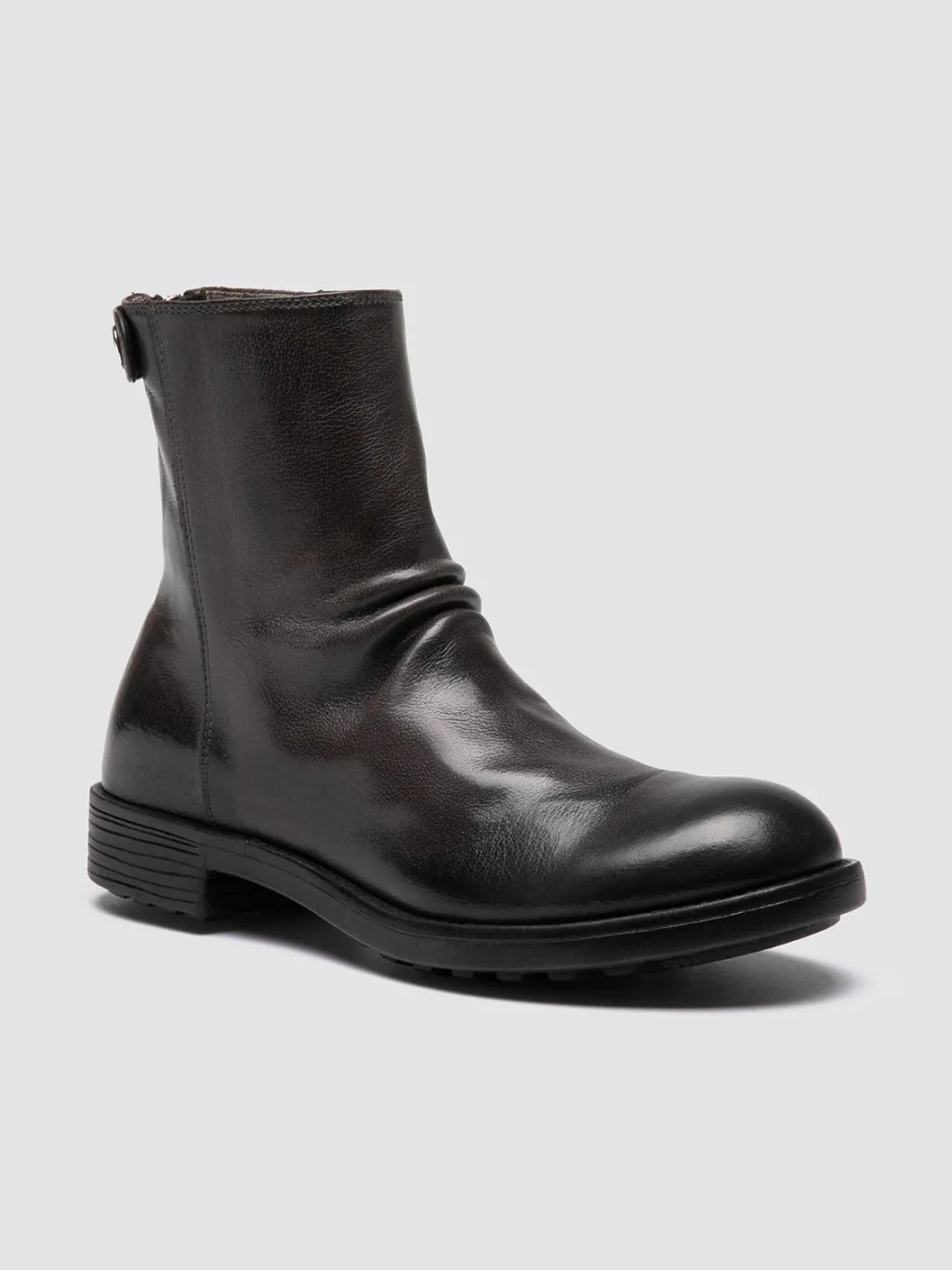 Women Officine Creative SERGEANT 104 - Grey Leather Zipped Boots