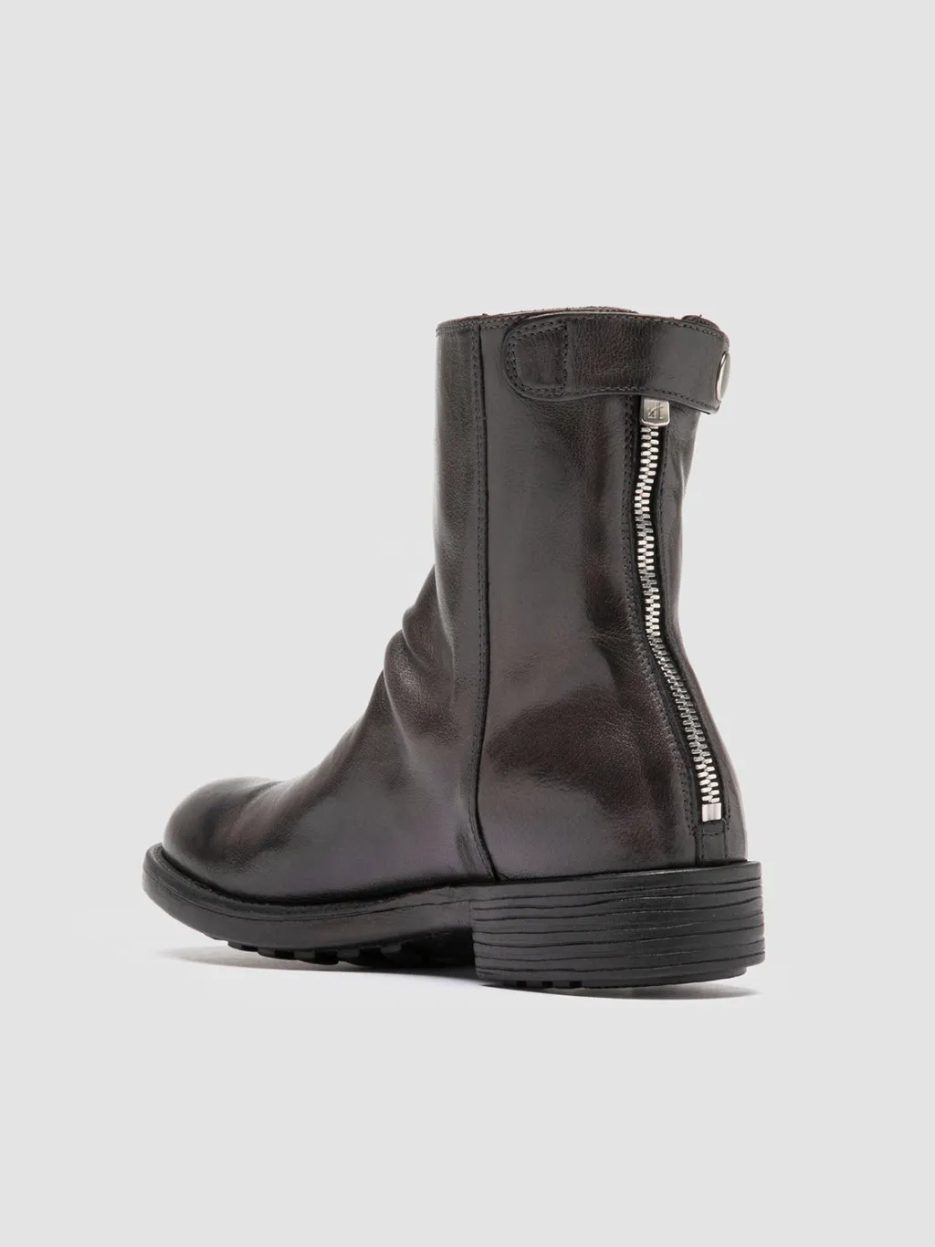 Women Officine Creative SERGEANT 104 - Grey Leather Zipped Boots