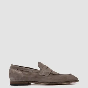 Officine Creative SOLITUDE 001 - Taupe Suede Penny Loafers