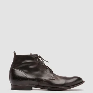 Officine Creative STEREO 004 - Brown Leather Ankle Boots