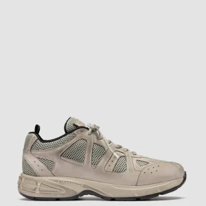 Officine Creative SUPURBIA 001 - Taupe Leather And Suede Low Top Sneakers