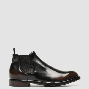 Officine Creative TEMPLE 008 - Brown Leather Chelsea Boots
