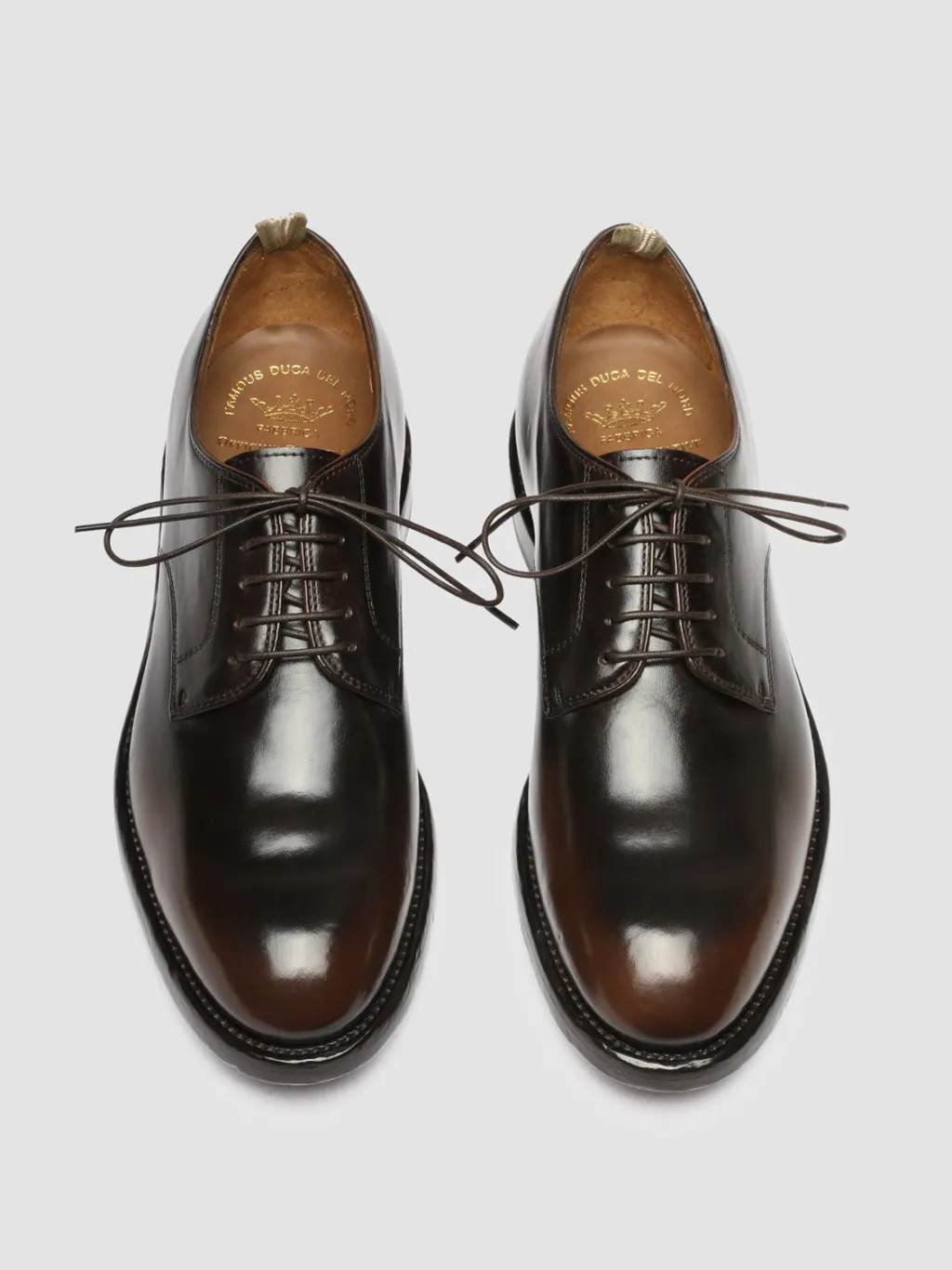 Officine Creative TEMPLE 018 - Brown Leather Derby Shoes