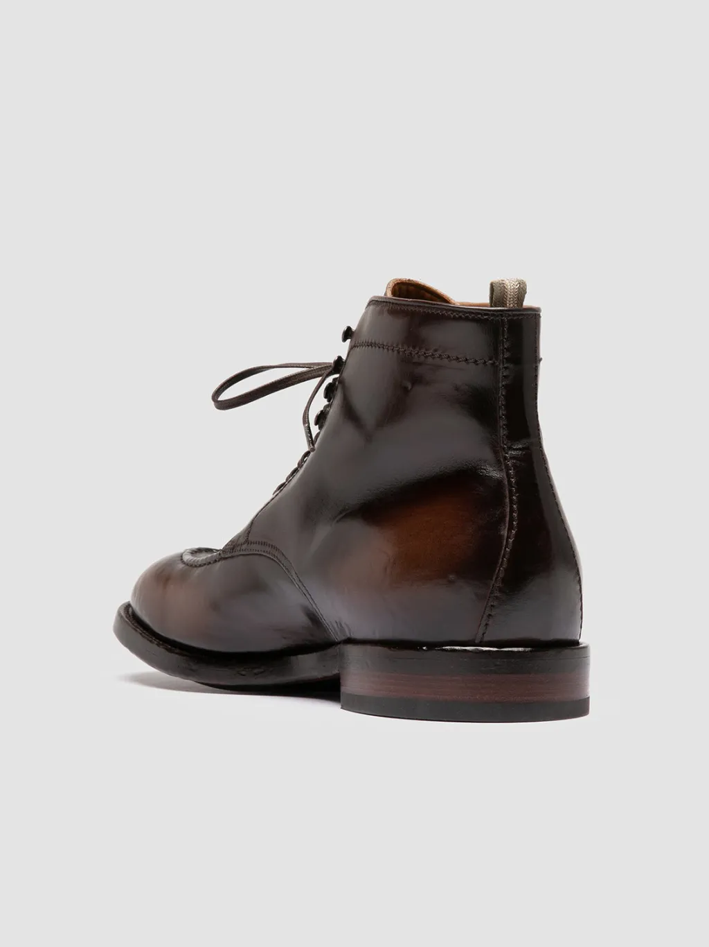 Officine Creative TEMPLE 006 - Brown Leather Lace-up Boots
