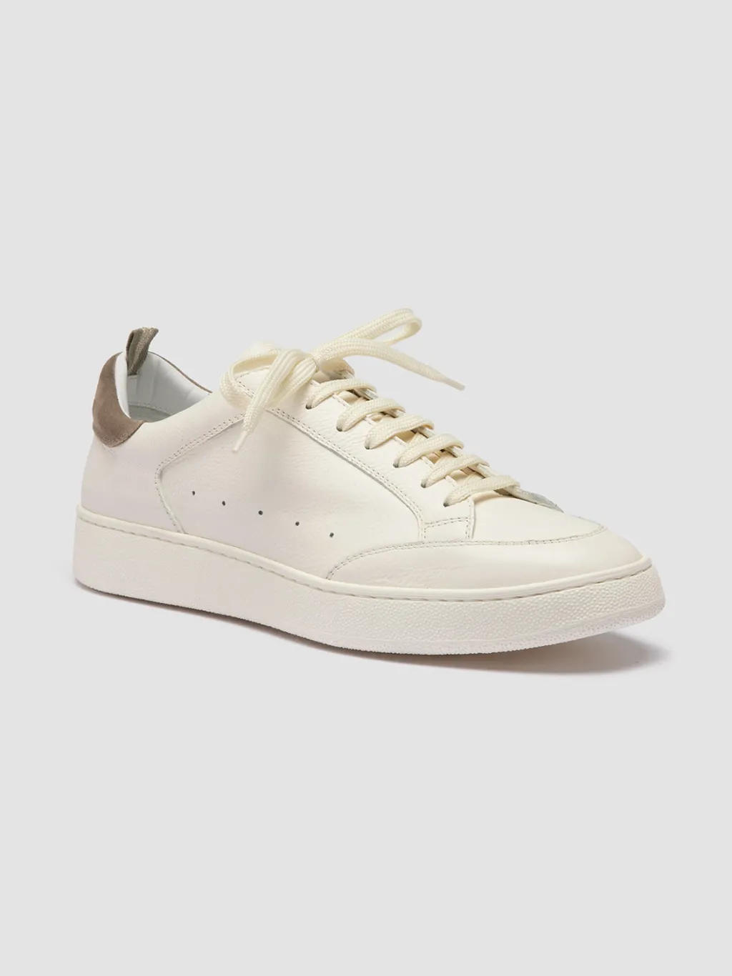 Officine Creative THE DIME 001 - White Suede Low Top Sneakers