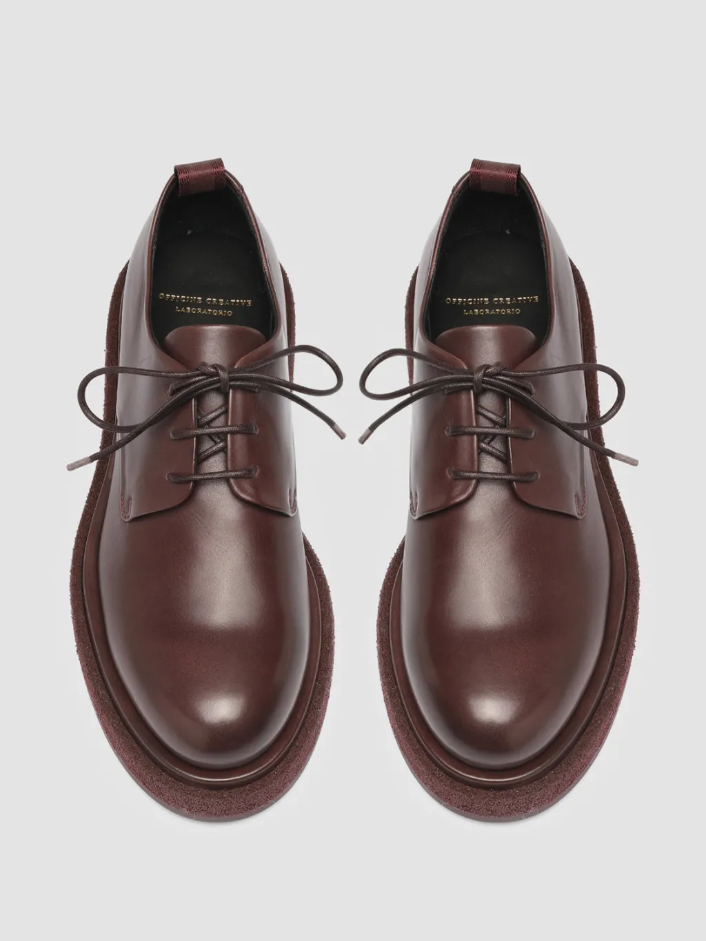 Women Officine Creative TONAL 100 - Burgundy Leather Derby Shoes