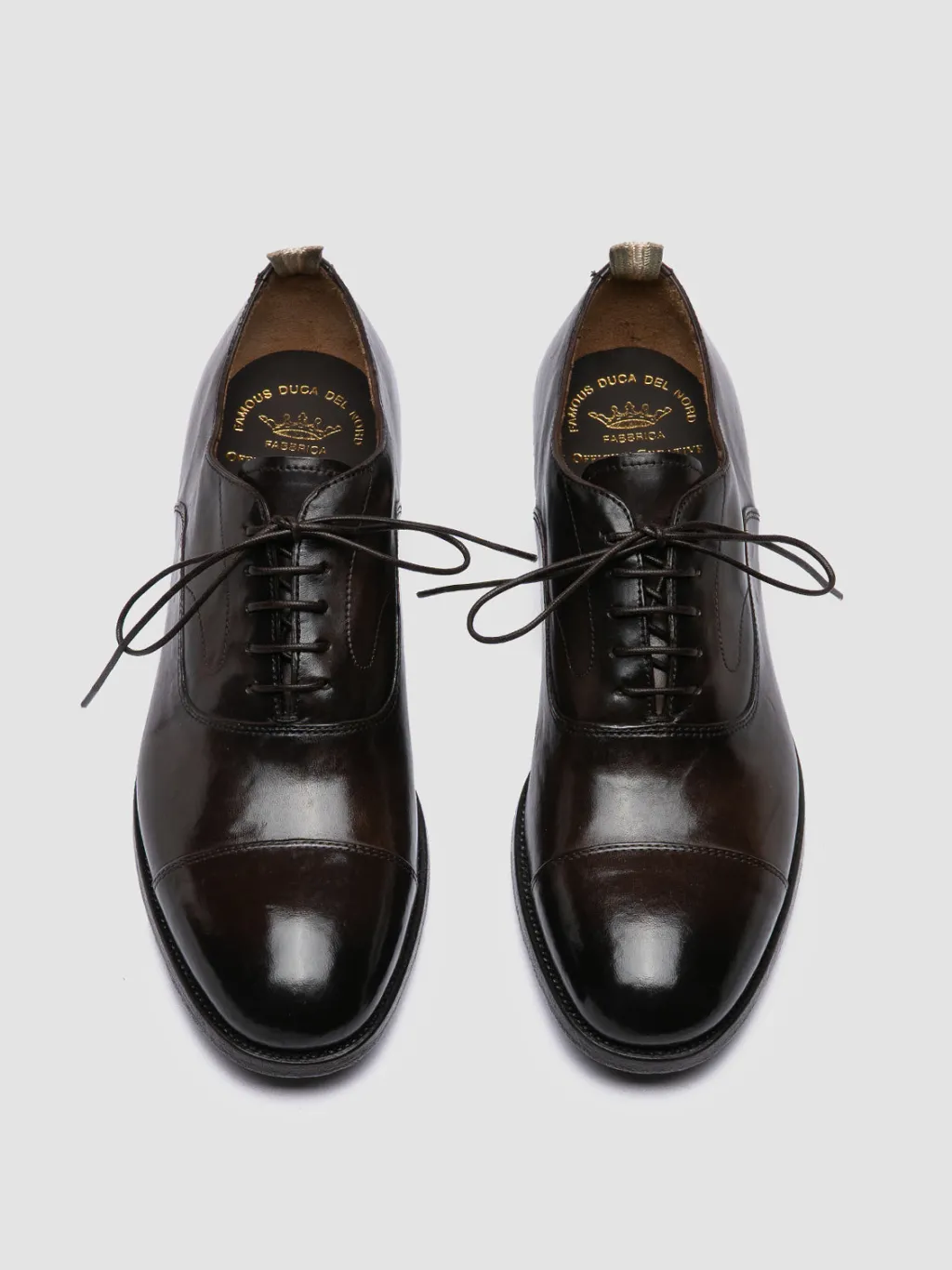 Officine Creative VANDERBILT CAOU 011 - Brown Leather Oxford Shoes