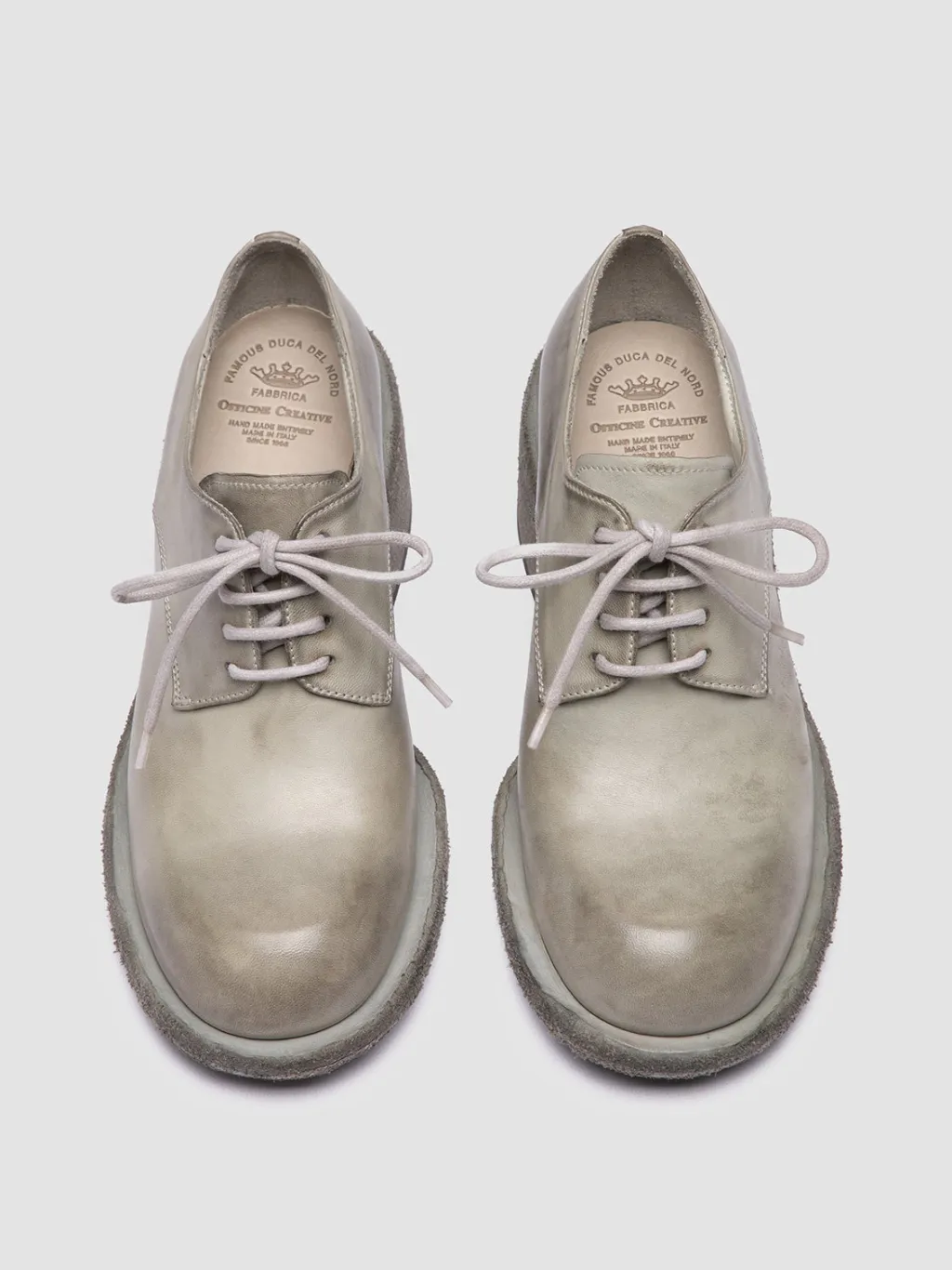 Women Officine Creative WILDS 001 - Grey Leather Derby Shoes